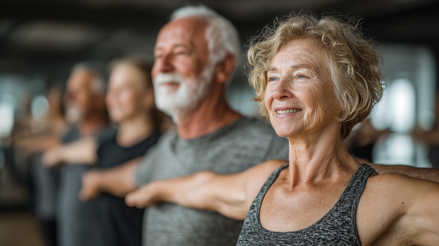 Інструктор демонструє вправи для старшої групи